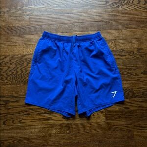Mens Athletic Gymshark Gym Shorts Blue Medium